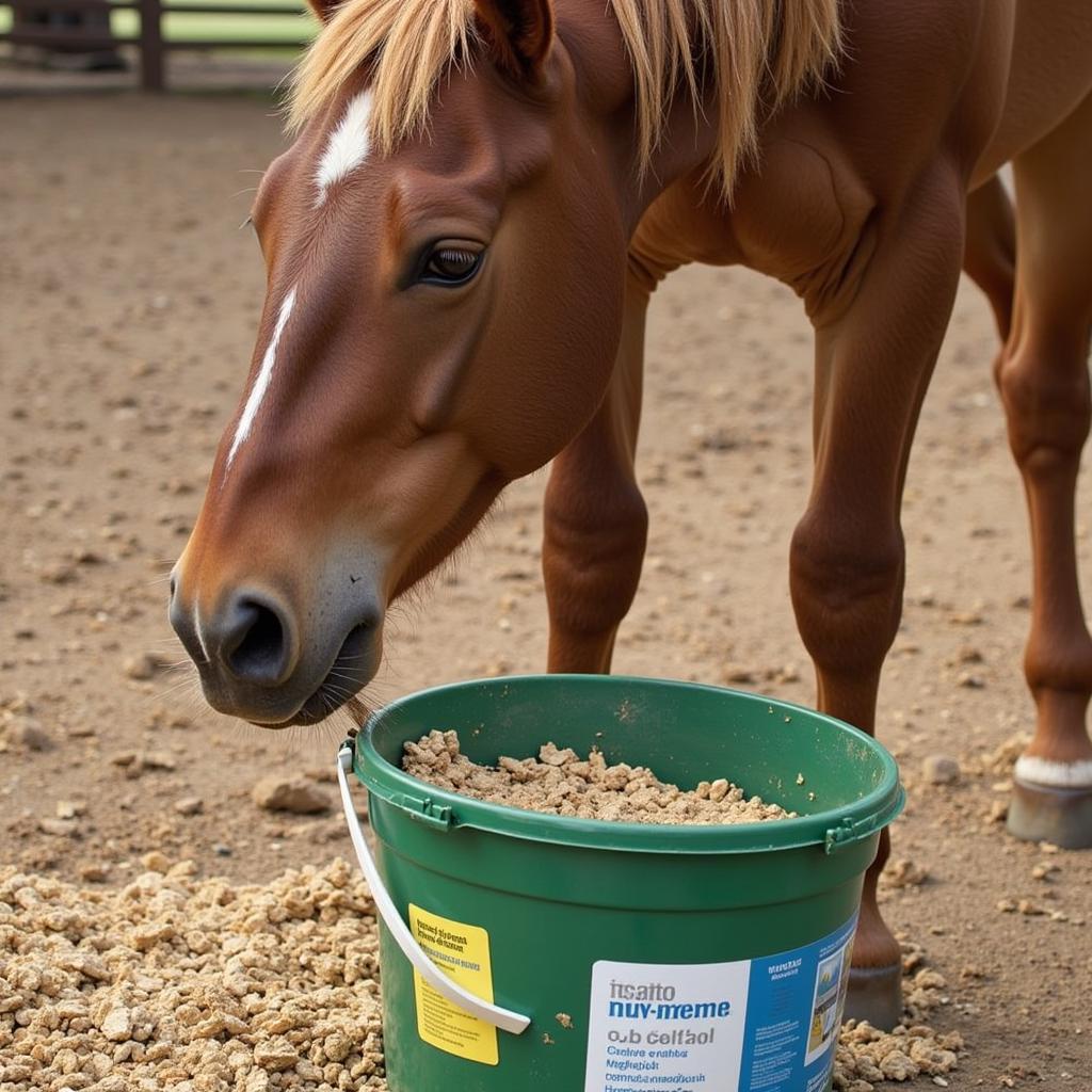 Horse Receiving Magnesium Supplement