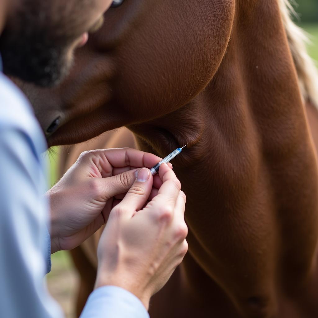 Horse Receiving Sedivet Injection