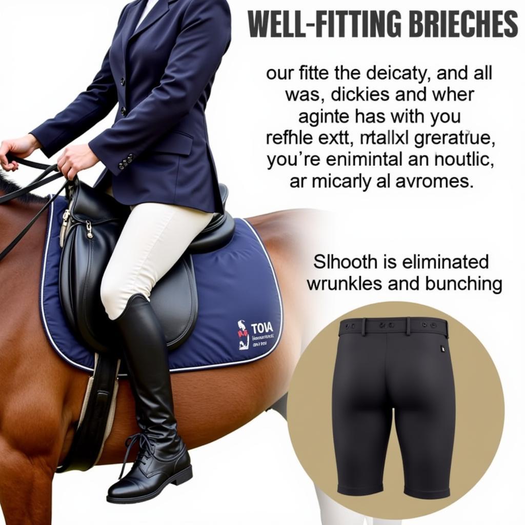 Horse rider wearing dickies under breeches for comfort and protection