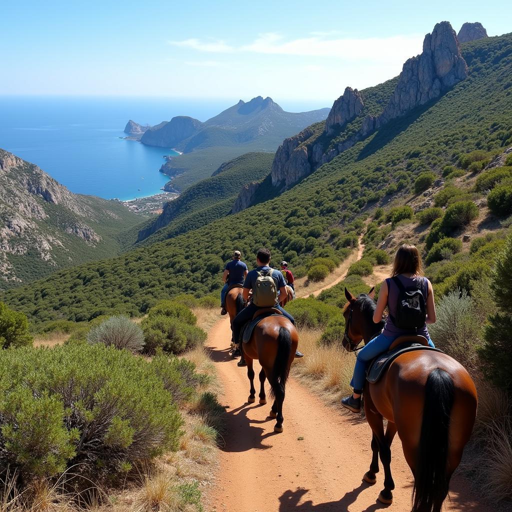 Exploring the Tramuntana mountains on horseback in Mallorca