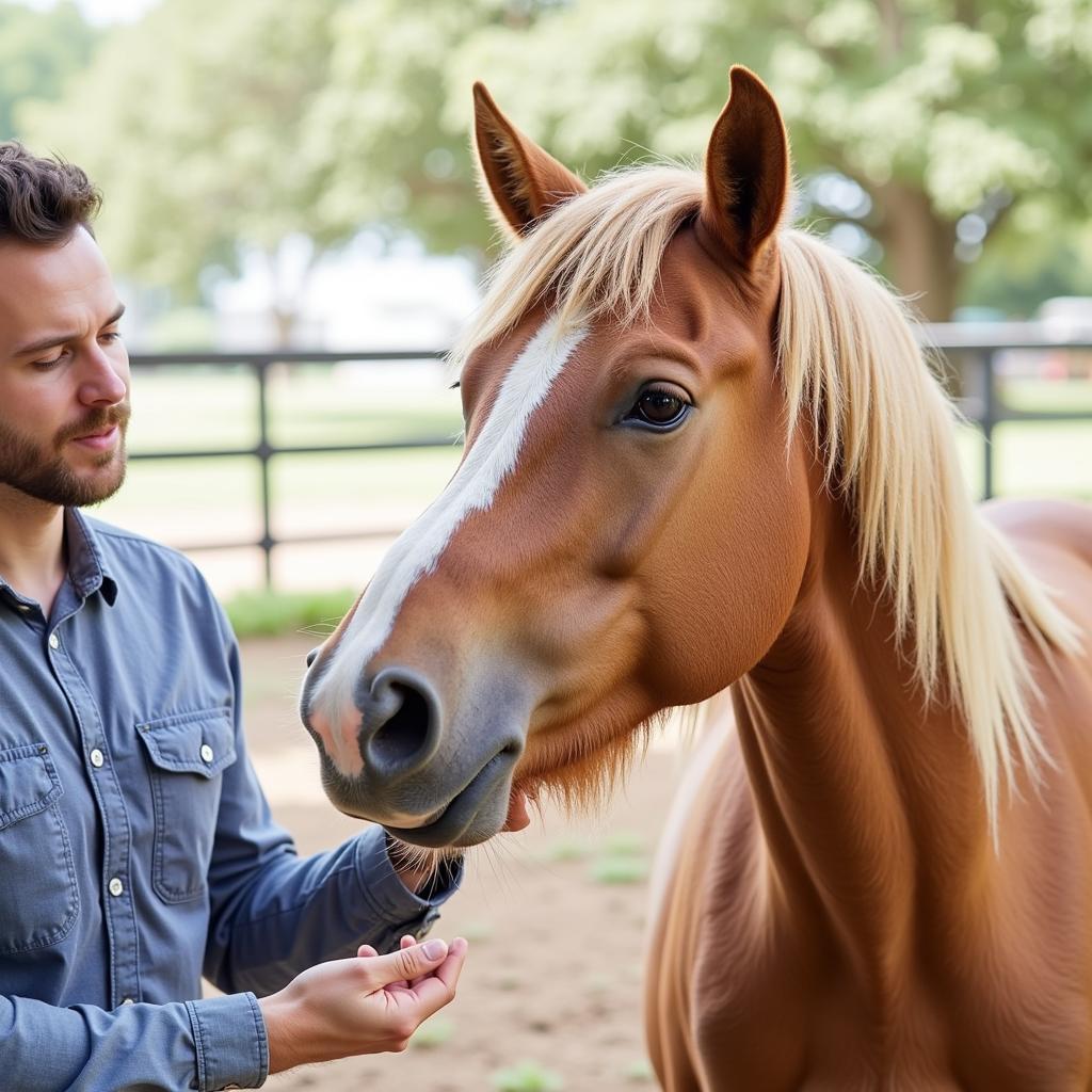 Horse Showing Signs of Magnesium Deficiency