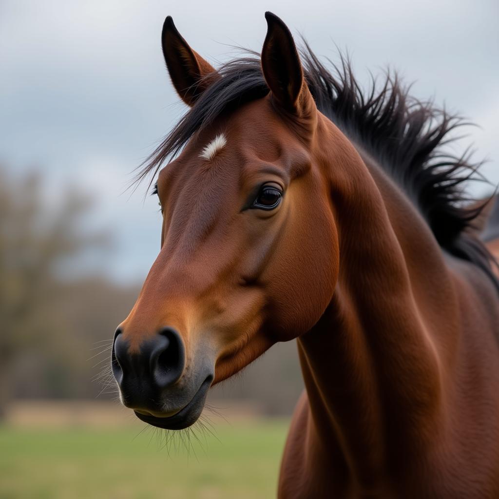 Horse Showing Signs of Stress