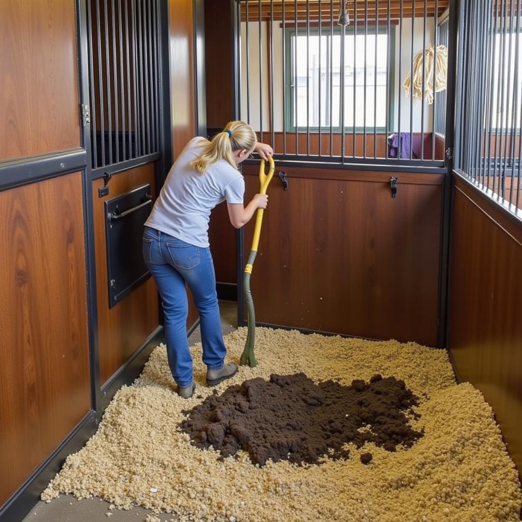 Cleaning a Horse Stall for Hygiene