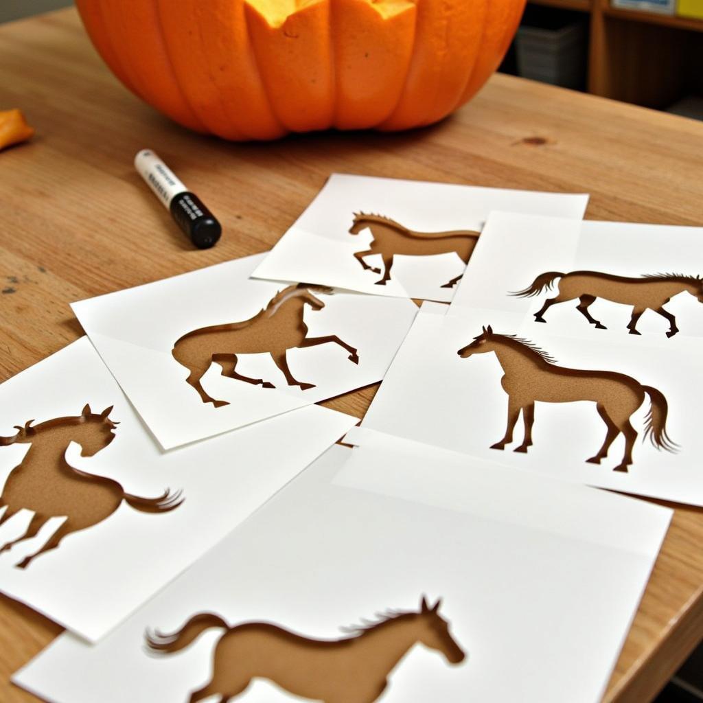 Horse Stencil Pumpkin Carving Patterns