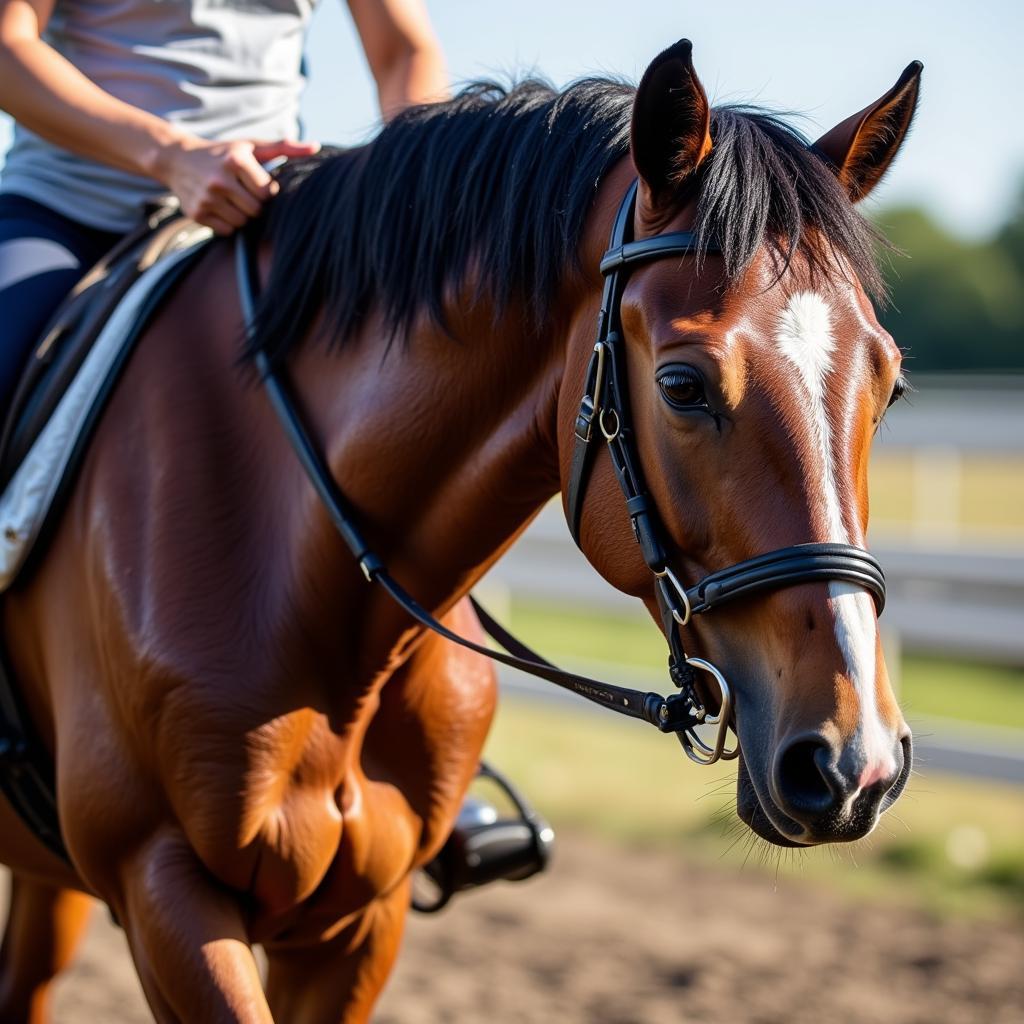 Horse Sweating During Exercise