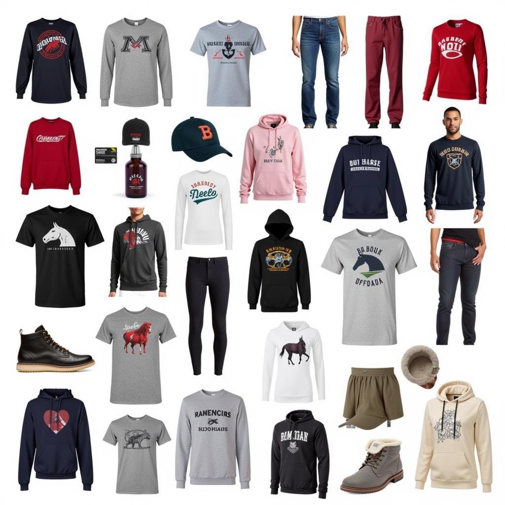 Variety of horse-themed casual wear