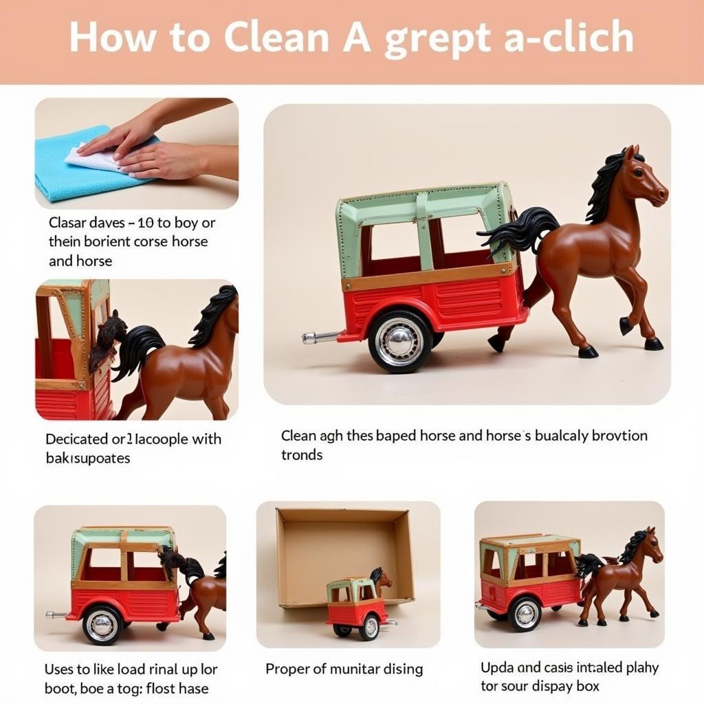 Properly cleaning and storing a horse and trailer toy