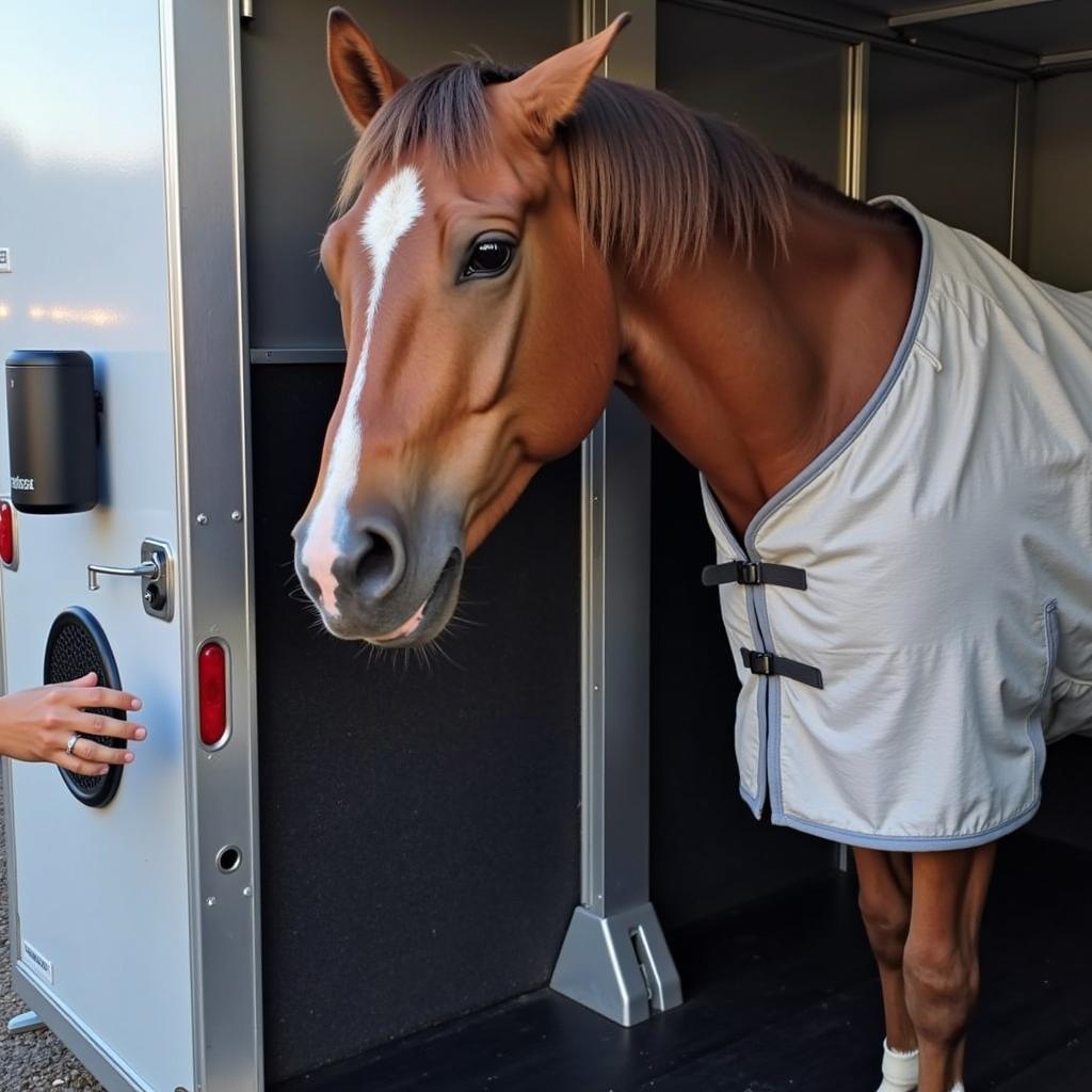 Techniques for reducing stress during horse transport