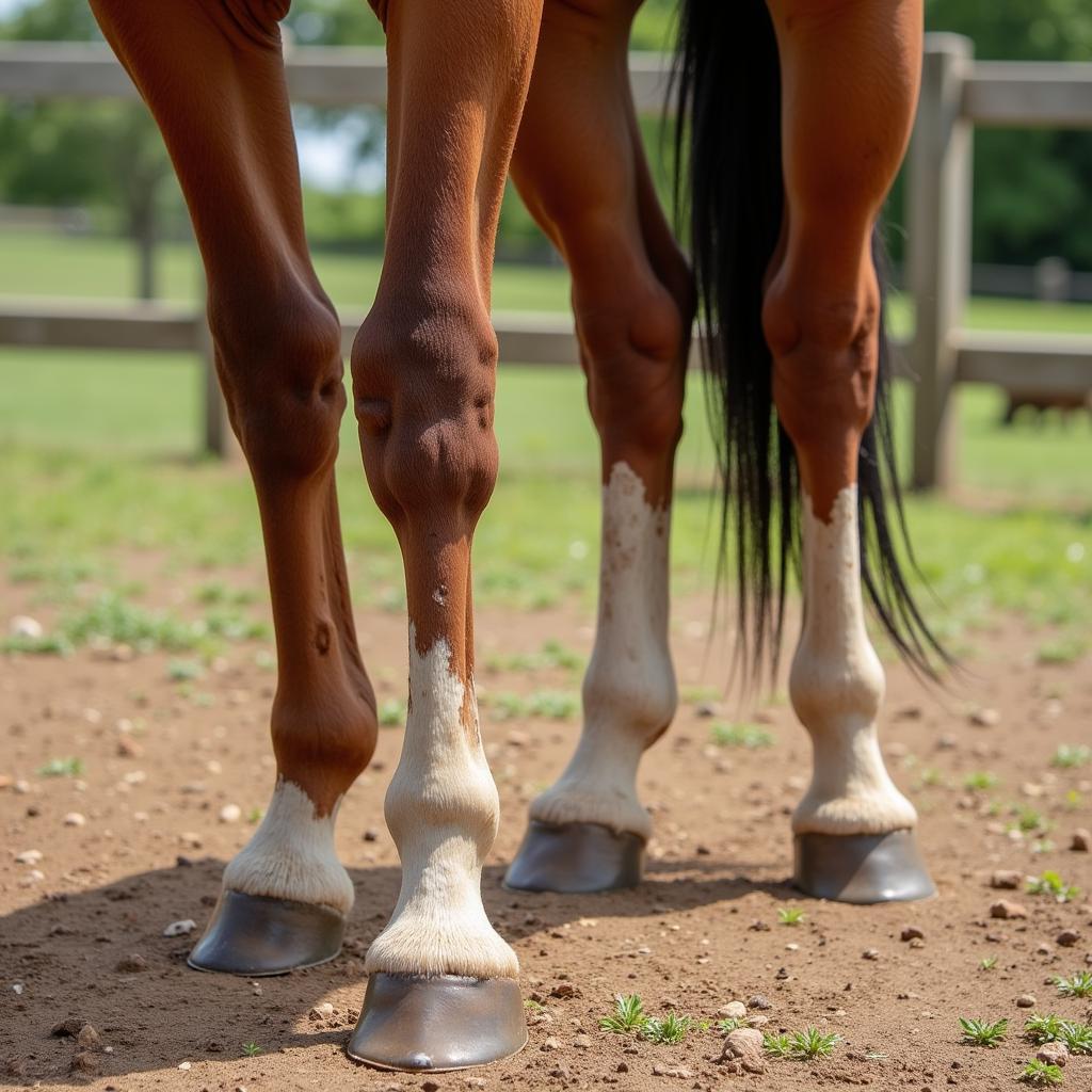 Horse displaying signs of potential vitamin D deficiency