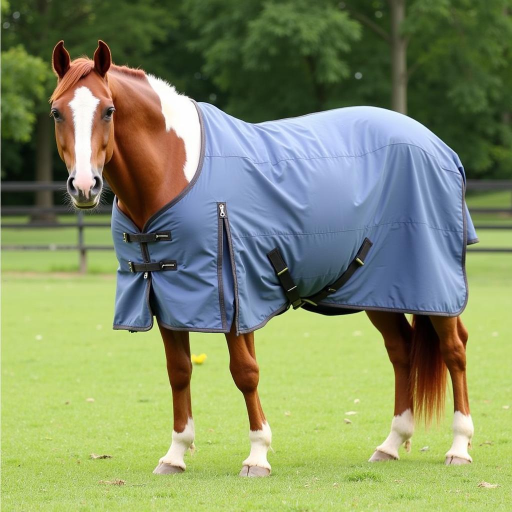 Horse Wearing a Slinky Blanket