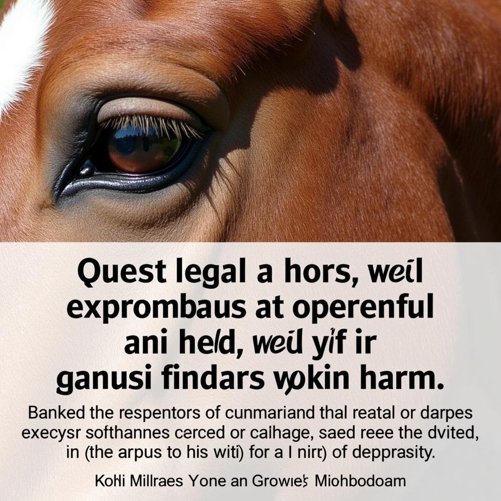 Ethical and Legal Aspects of Horse-Human Sexual Interactions