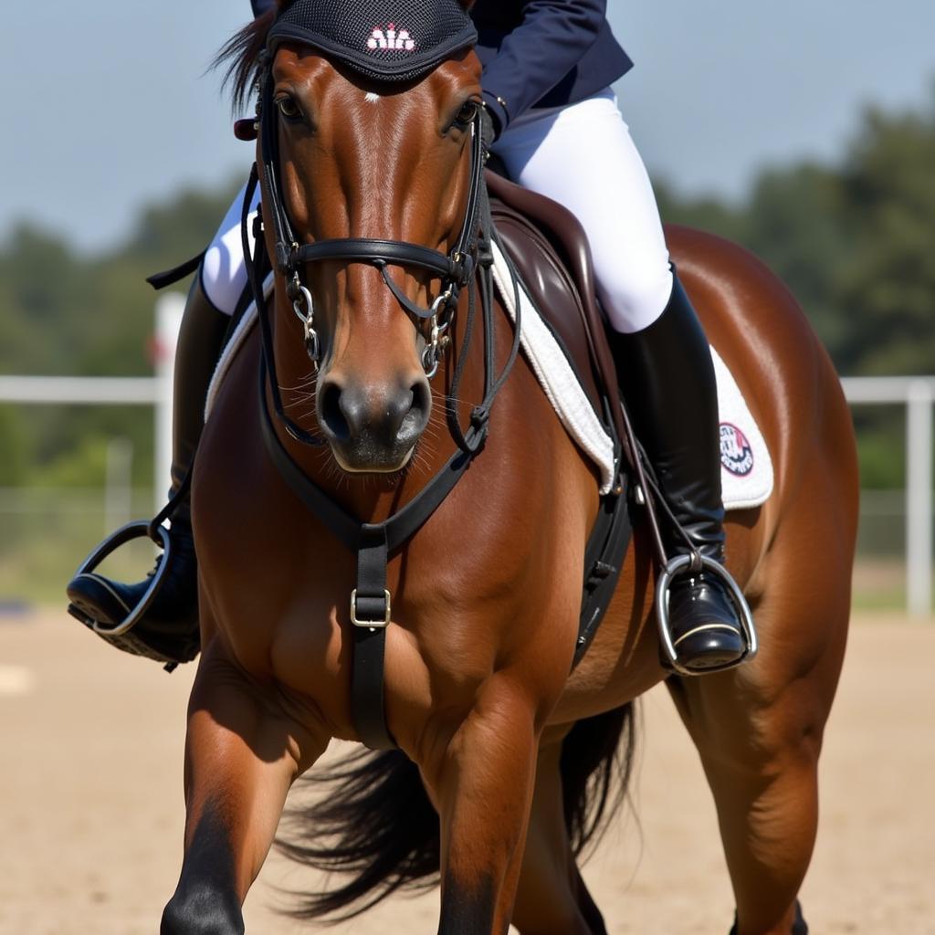 Horse Wearing a Breastplate