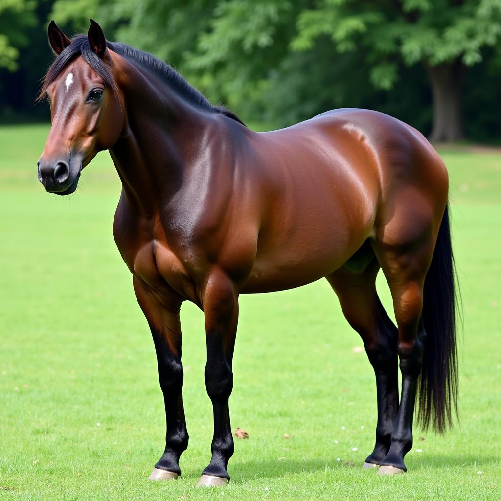 Horse with a healthy coat