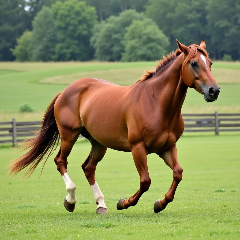 Horse Showing Improved Mobility After Generic Equioxx Treatment