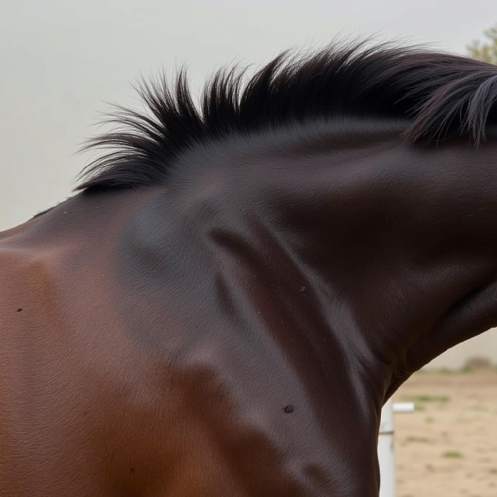 Horse with a Prominent Neck Crest