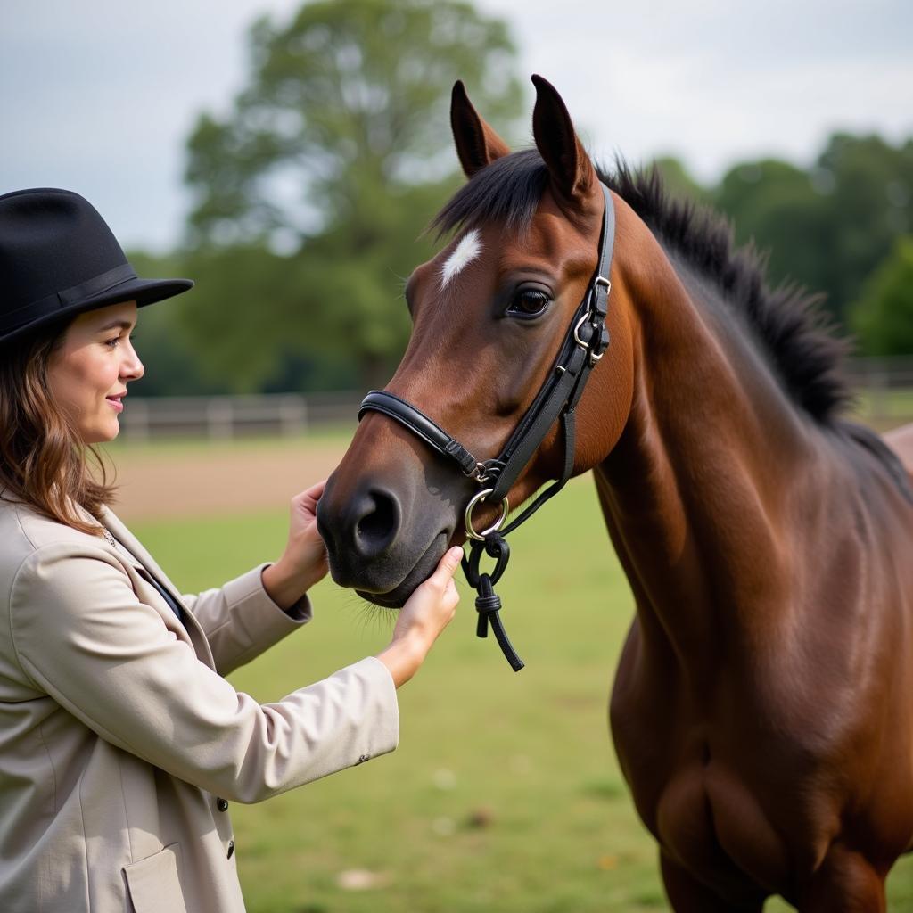 Rider connecting with a horse for sale in Lewiston, Idaho