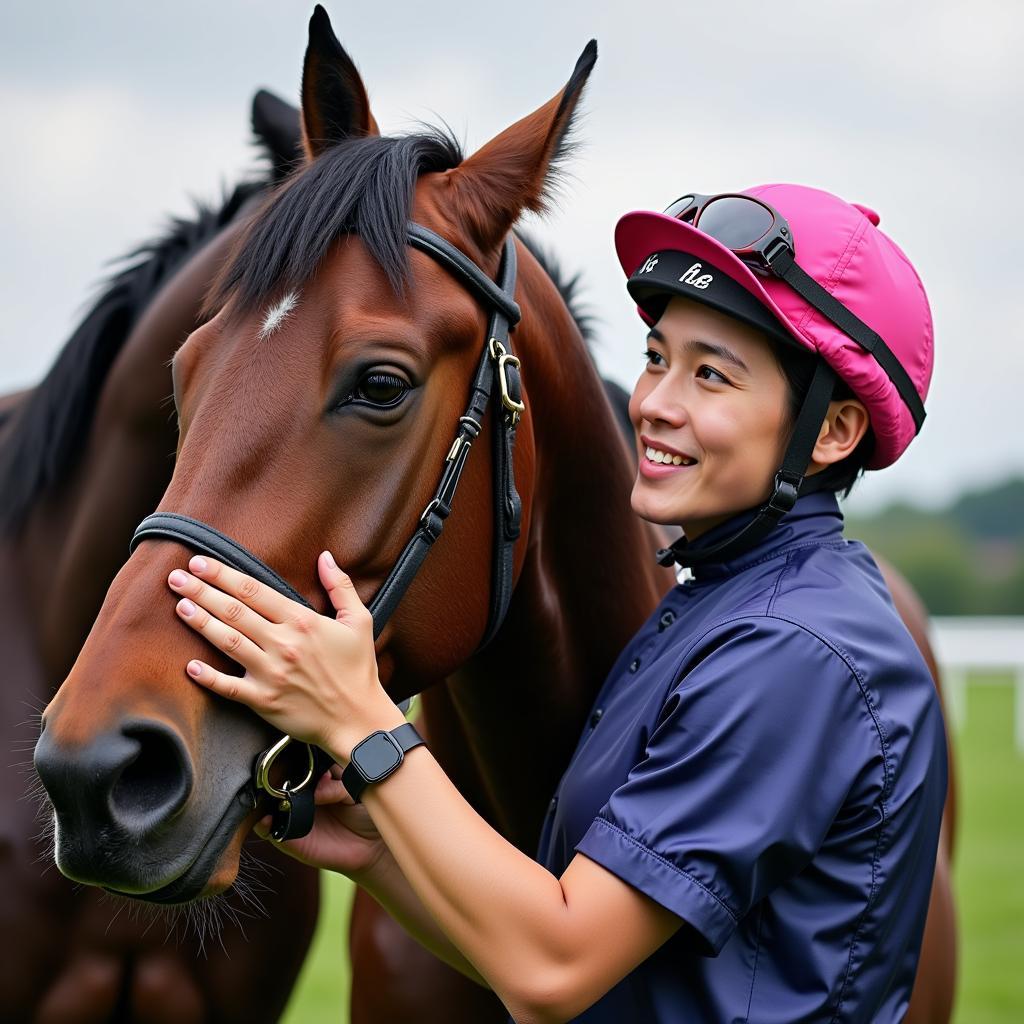 Jockey and Horse After Race