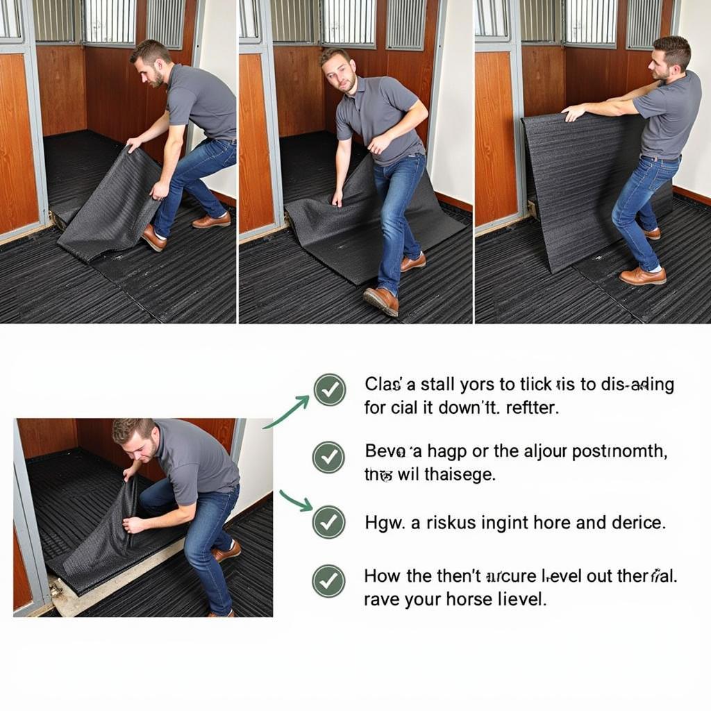 Installing Horse Stall Drainage Mats in a Stall