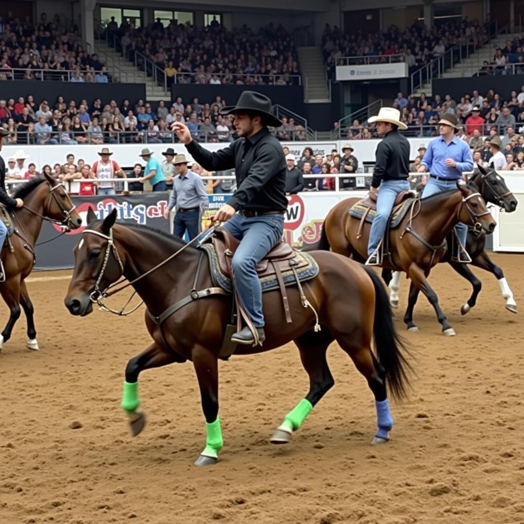 IRHA Members Competing in Reining Event