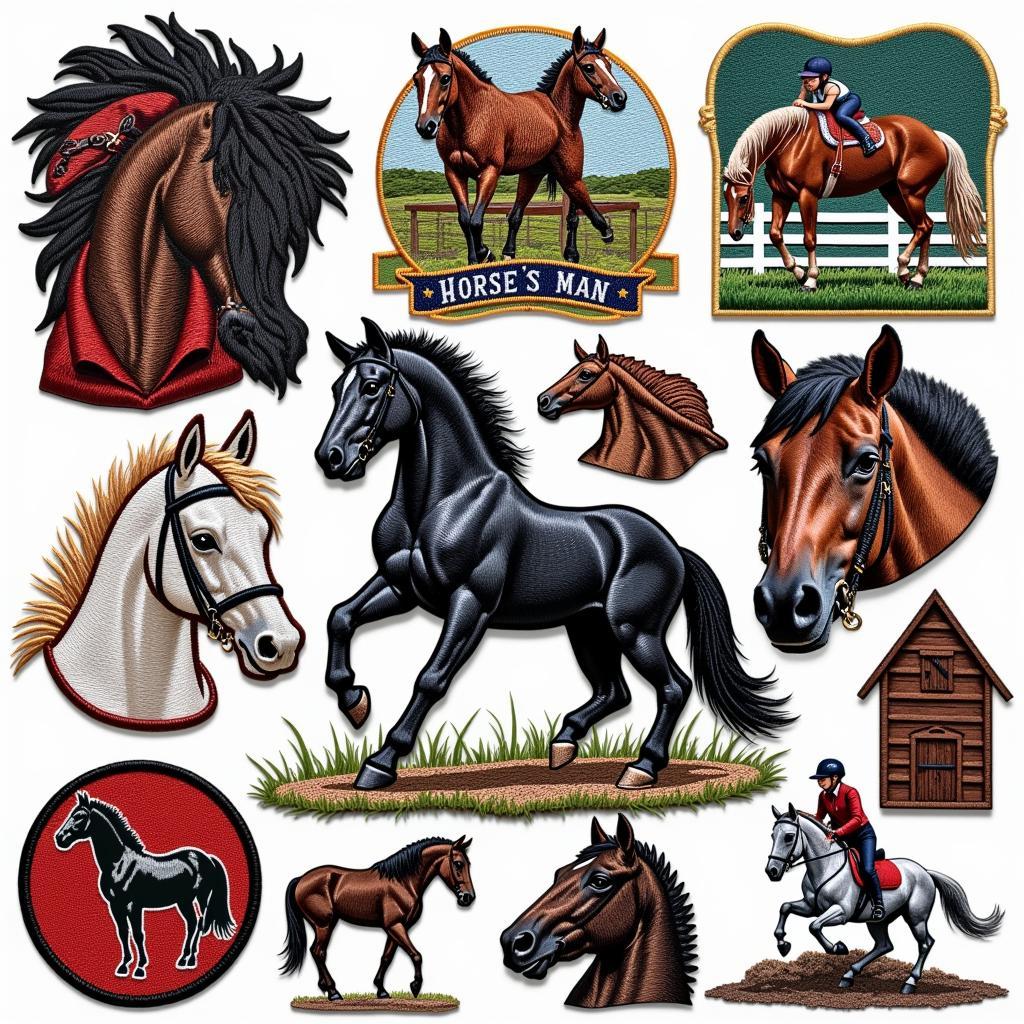 Variety of Iron on Horse Patches