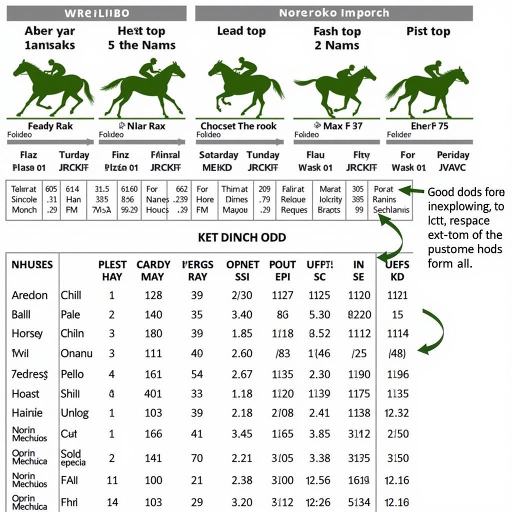 Example of a June 8 Horse Race Card