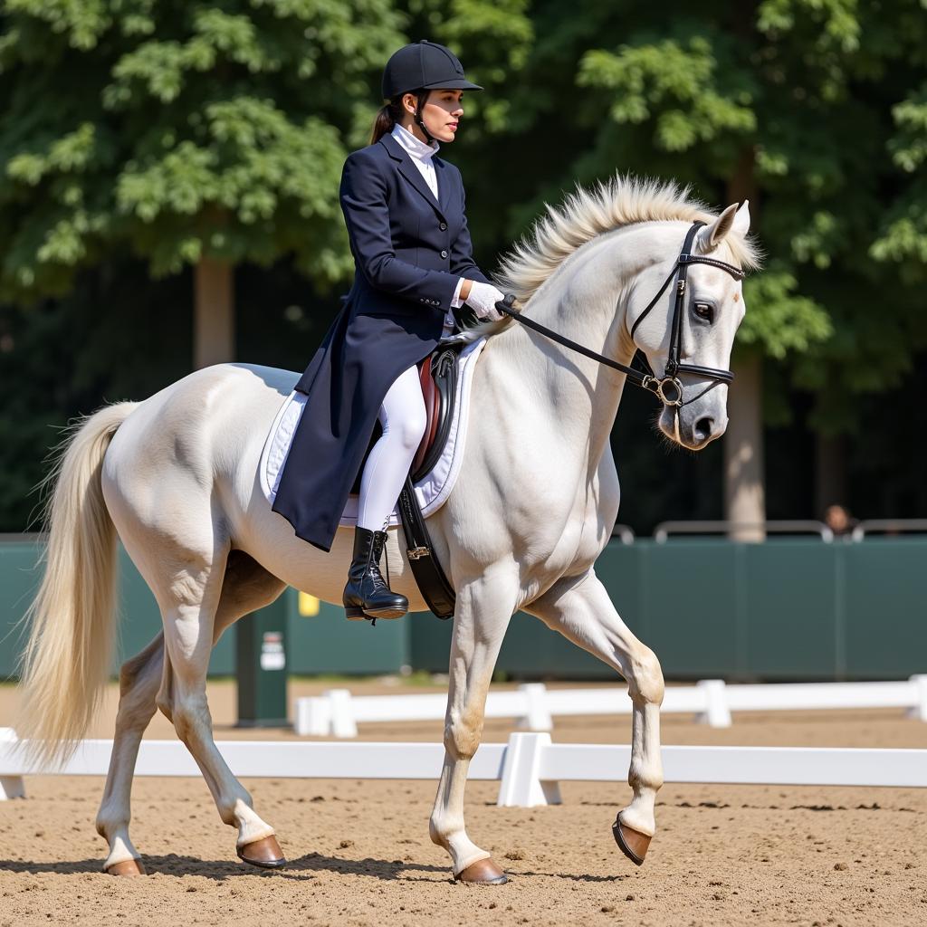 Kinsky Horse Performing Dressage