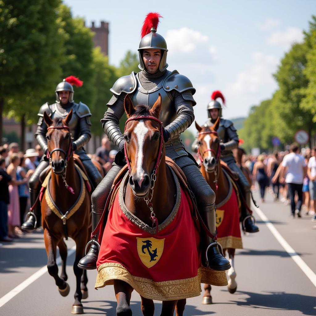 Knight Horse Costume at a Parade