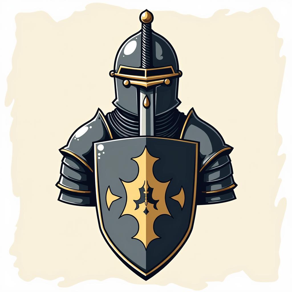 Knightly Virtues: An image representing the core values of knighthood, such as valor, justice, and honor.