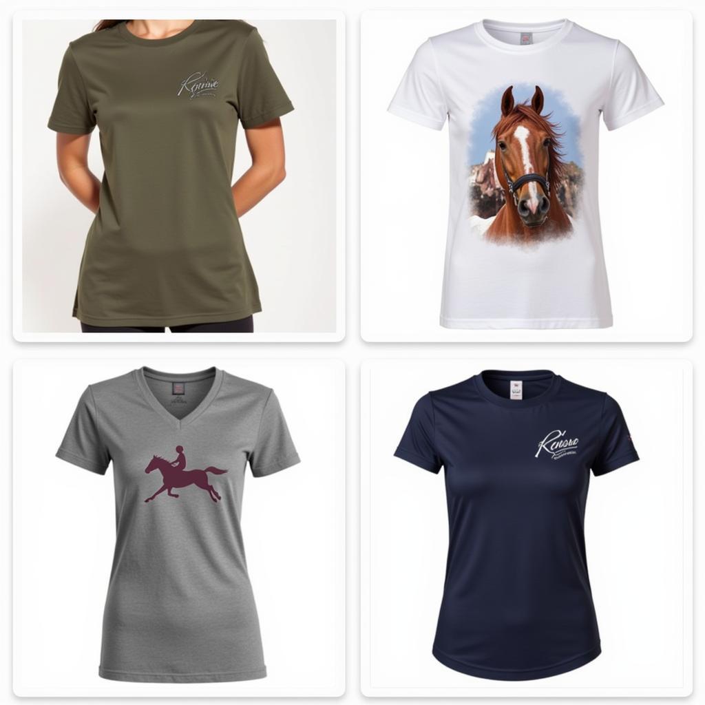 Various Styles of Ladies Horse T-Shirts