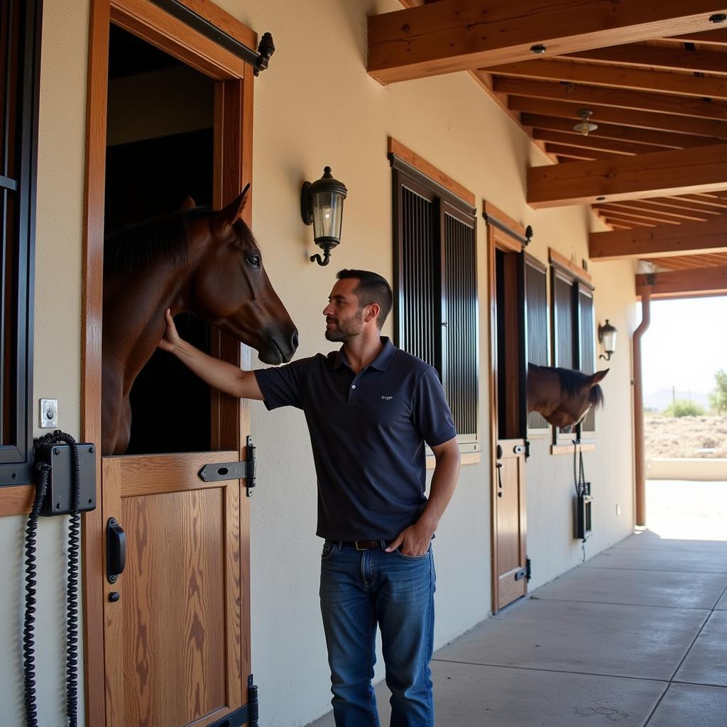 Barn inspection on a Las Vegas horse property