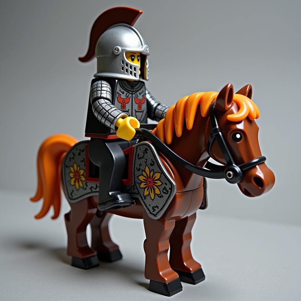 Lego Horse Armor on a Knight Figure