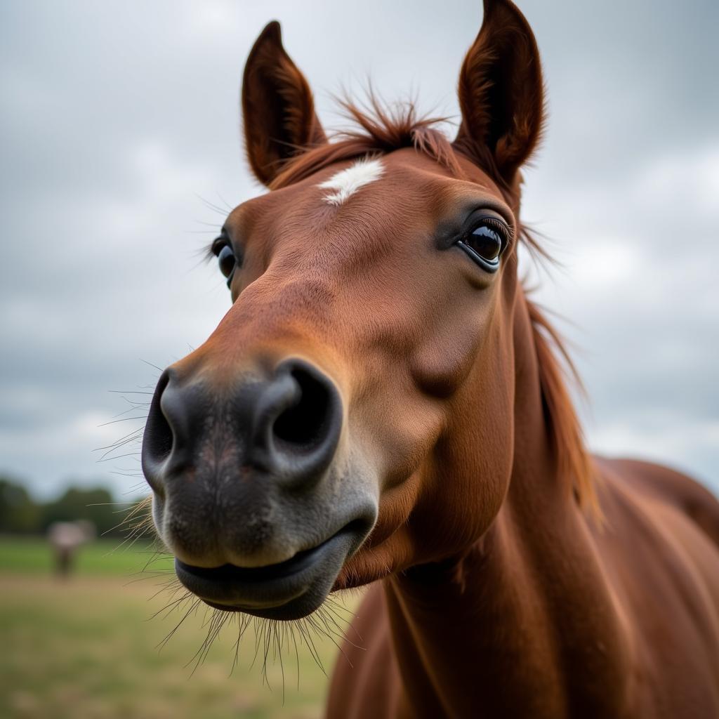 Horse Showing Nervousness Due to Magnesium Deficiency