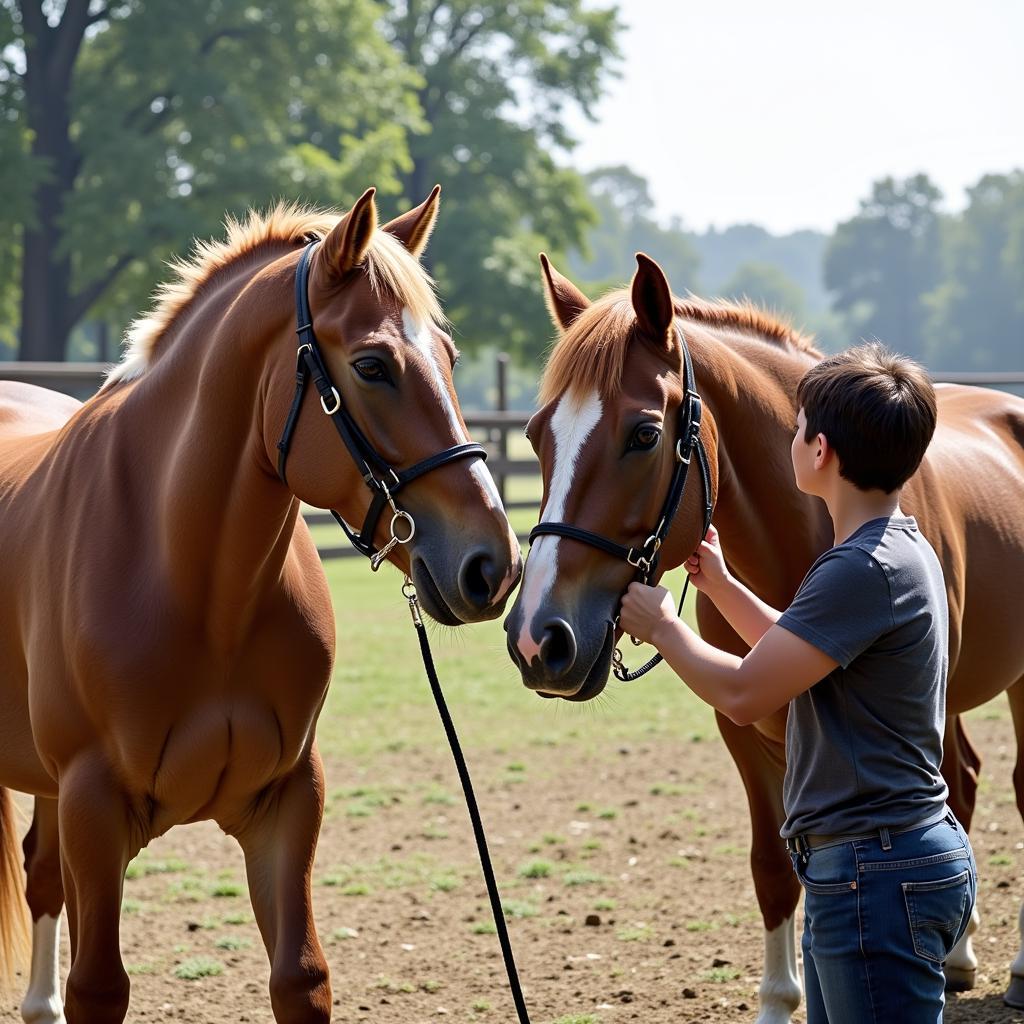 Mare and Stallion Meeting for Breeding