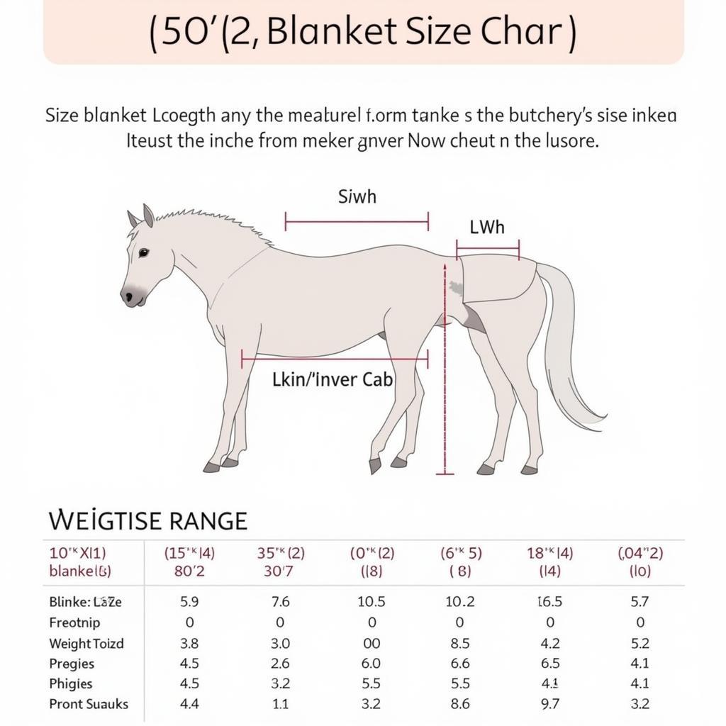 Miniature Horse Blanket Size Chart