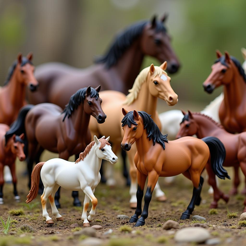 Collection of Breyer Model Mini Horse Figurines