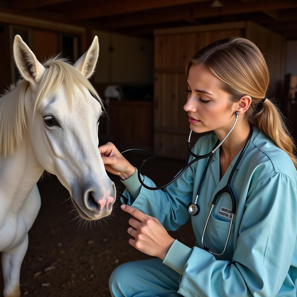 Miniature Horse Vet Check in Oregon