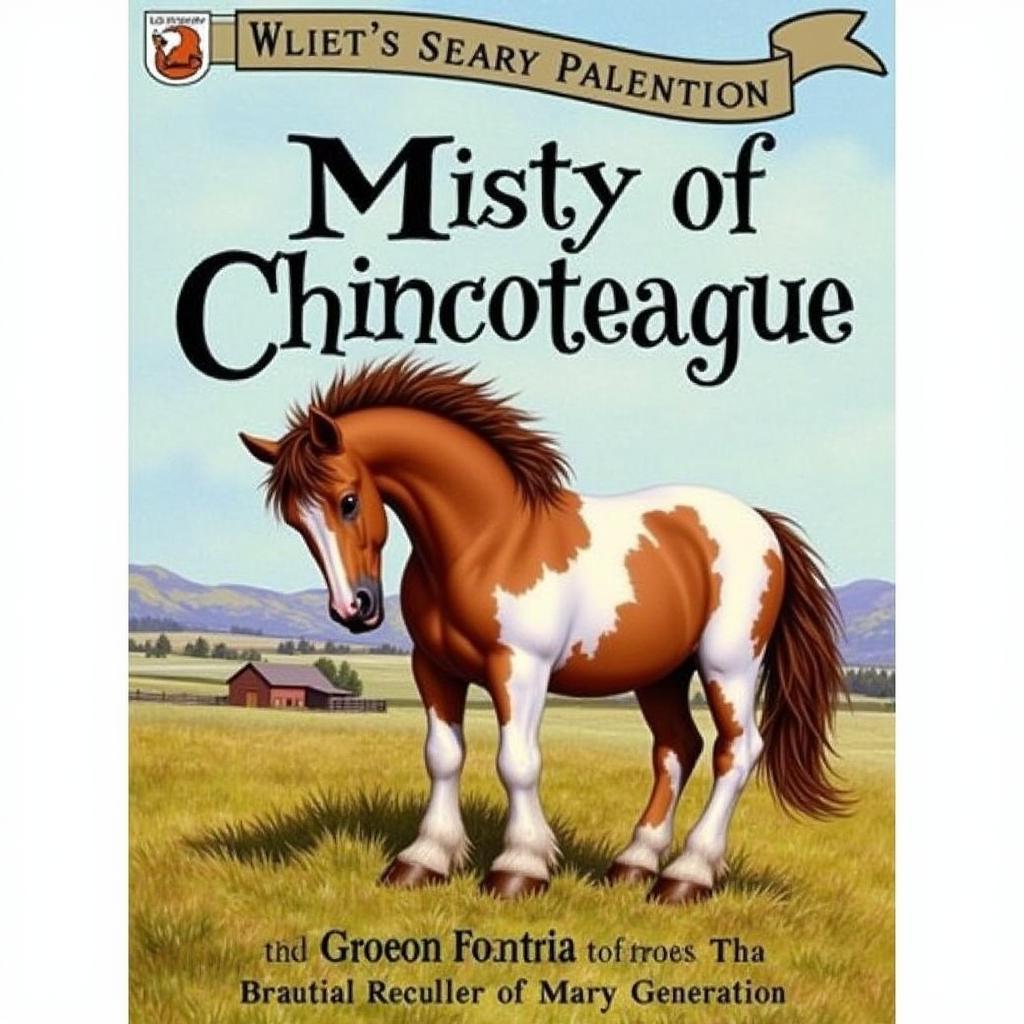 Misty of Chincoteague book cover with the iconic image of Misty the pony.