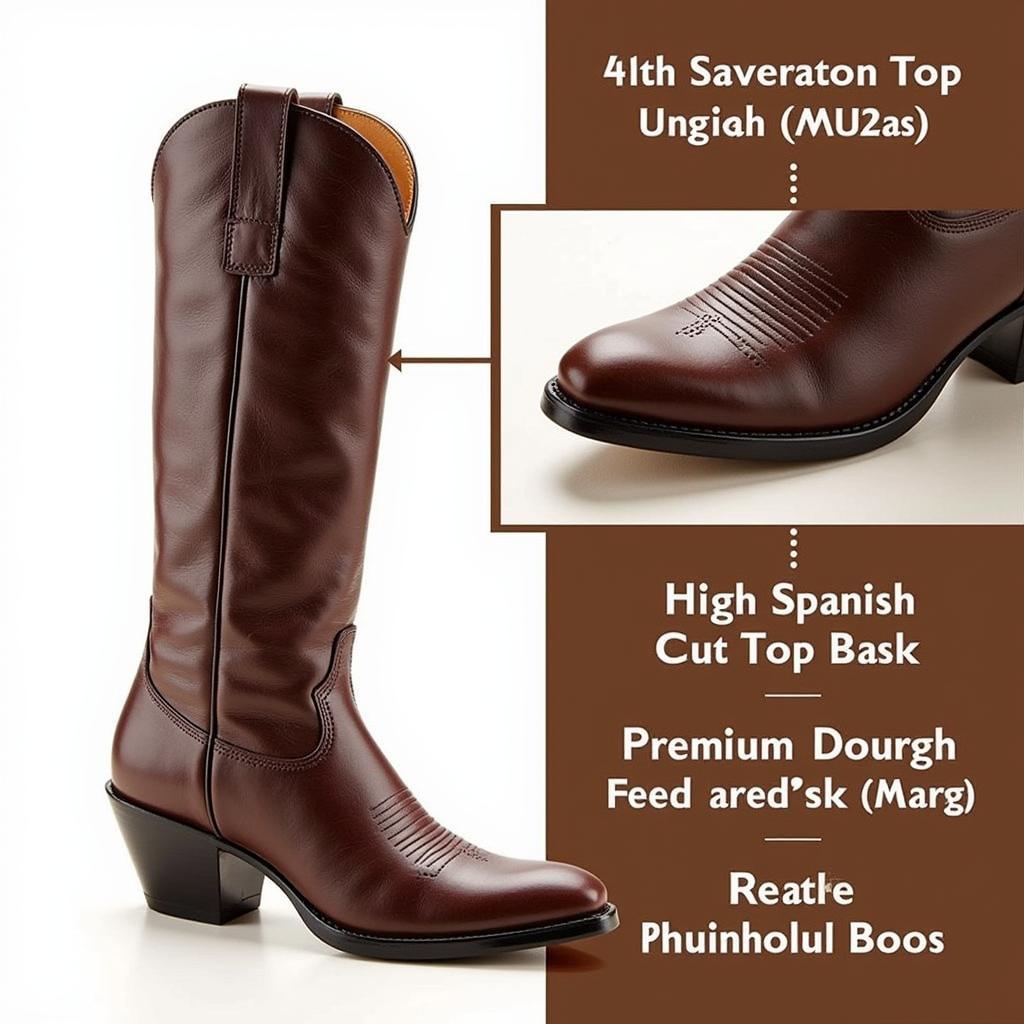 Close-up view of Mountain Horse Sovereign Boots showcasing their high Spanish cut top and premium leather construction