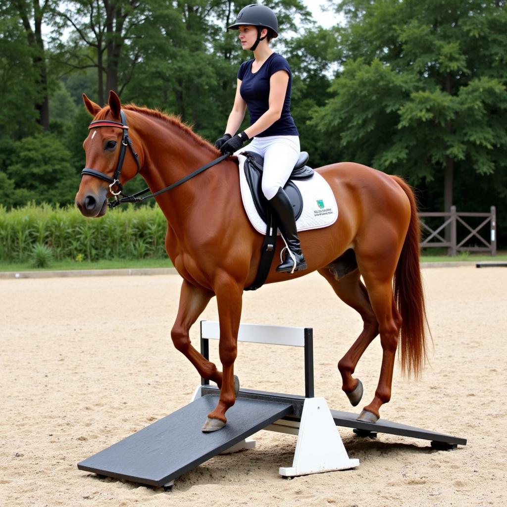 Rider Using a Mounting Block