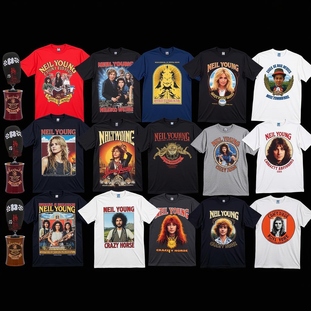 Collection of Neil Young Crazy Horse T-Shirts