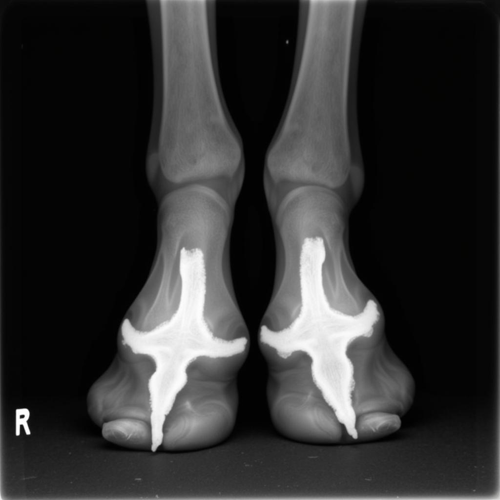 Normal Horse Hoof Radiograph (DP View)