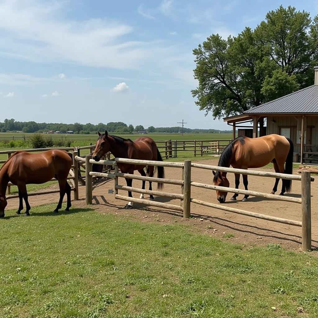 Ohio Horse Rescue Facility with Healthy Horses