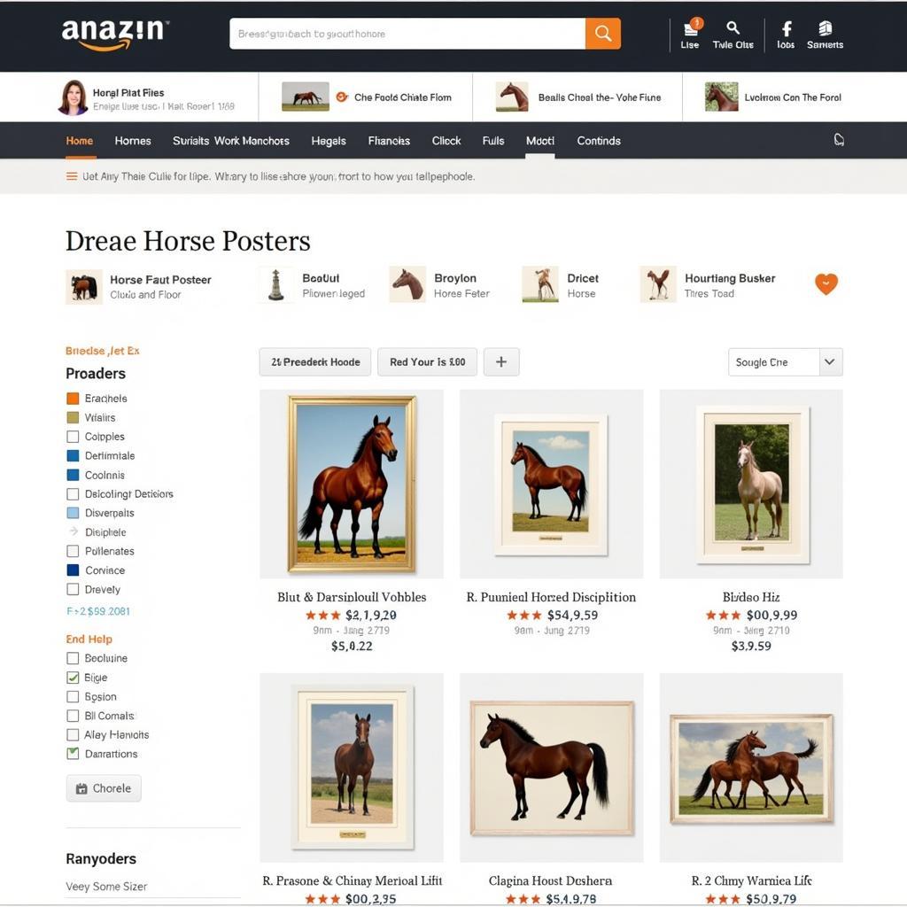 Online Horse Poster Marketplace