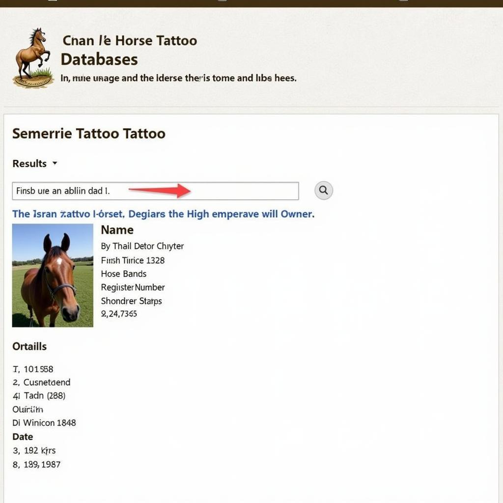 Online Horse Tattoo Database Search