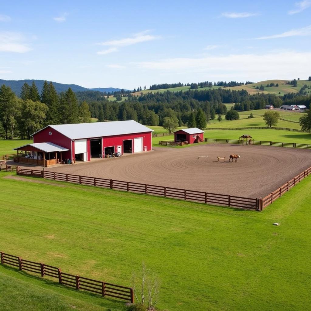 Oregon Horse Property: Barn and Riding Arena