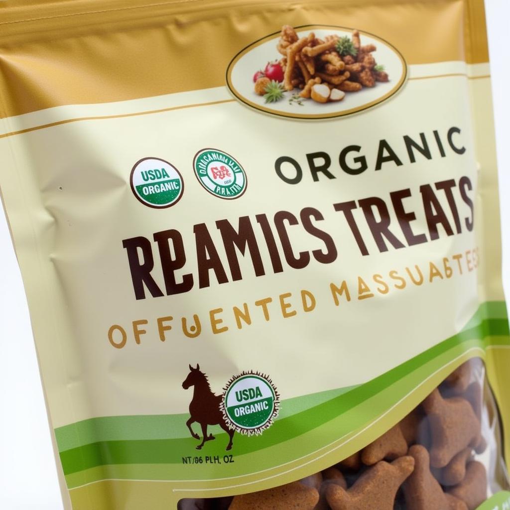 Organic Horse Treat Packaging with Certifications