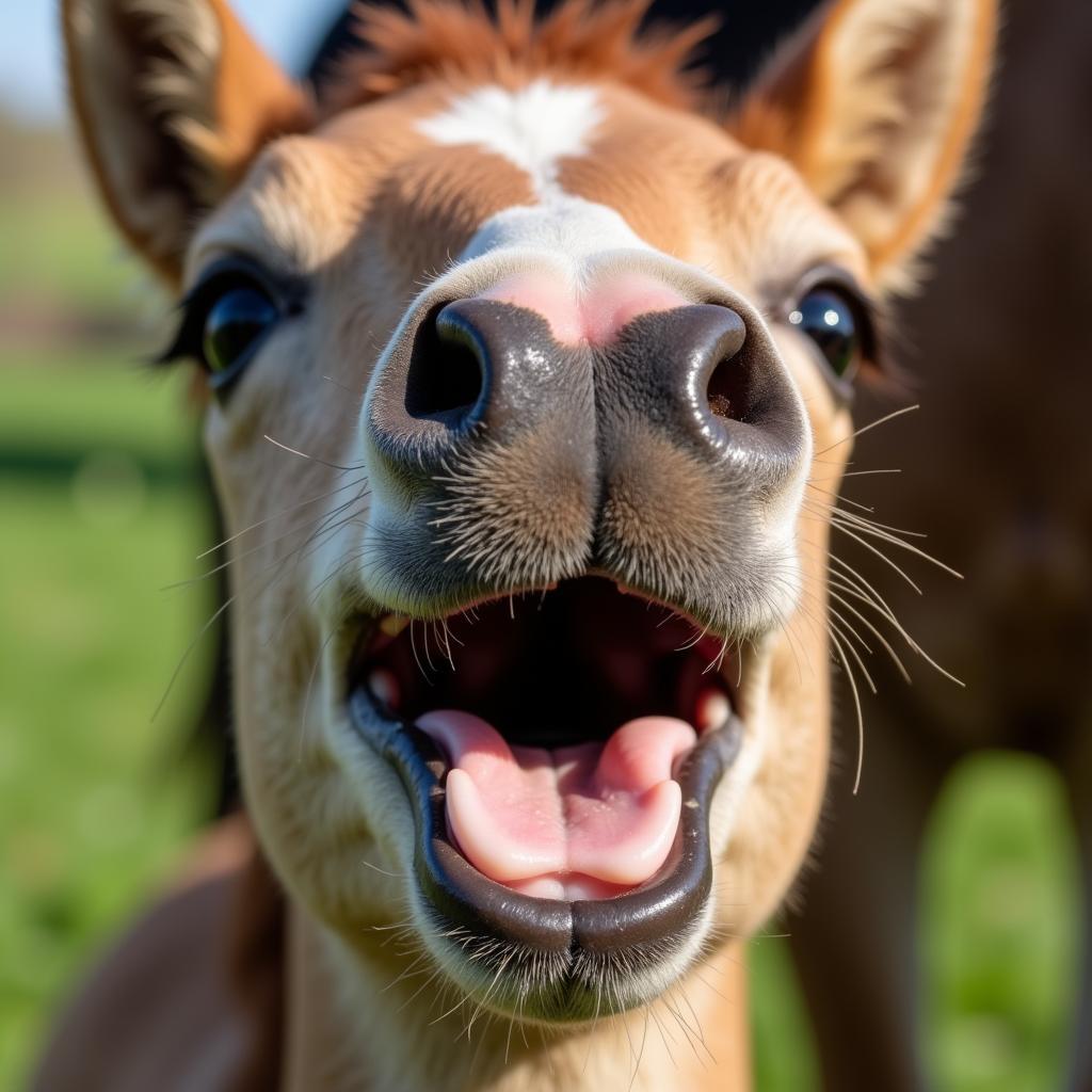 Congenital Parrot Mouth in a Foal