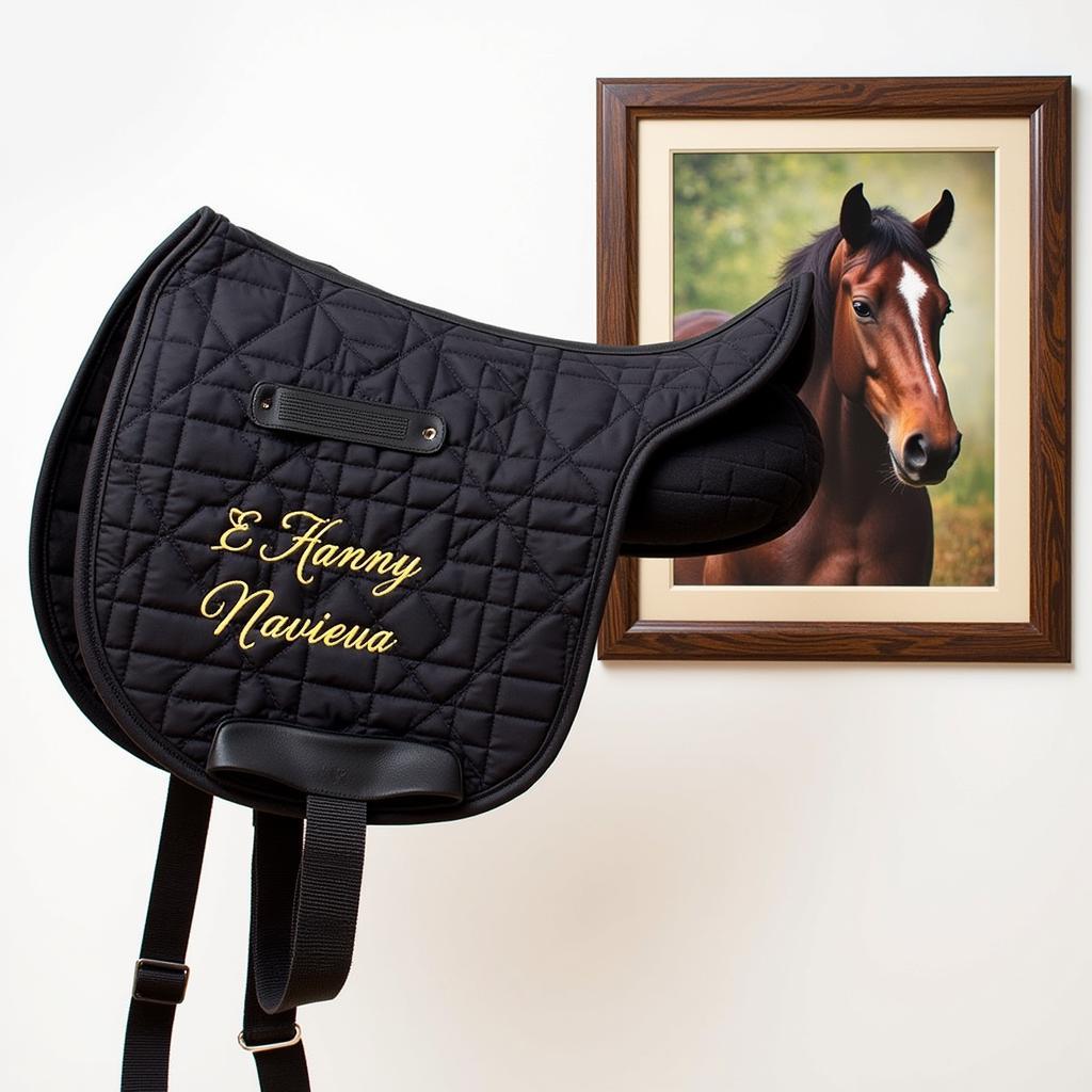 Personalized Gifts for Horse Lovers: Embroidered Saddle Pad, Horse Portrait