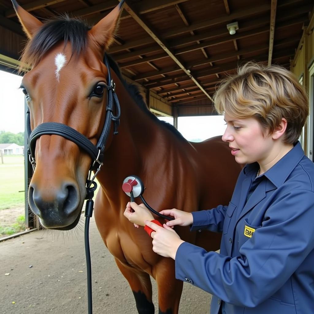 Veterinary Checkup for a Peterstone Horse