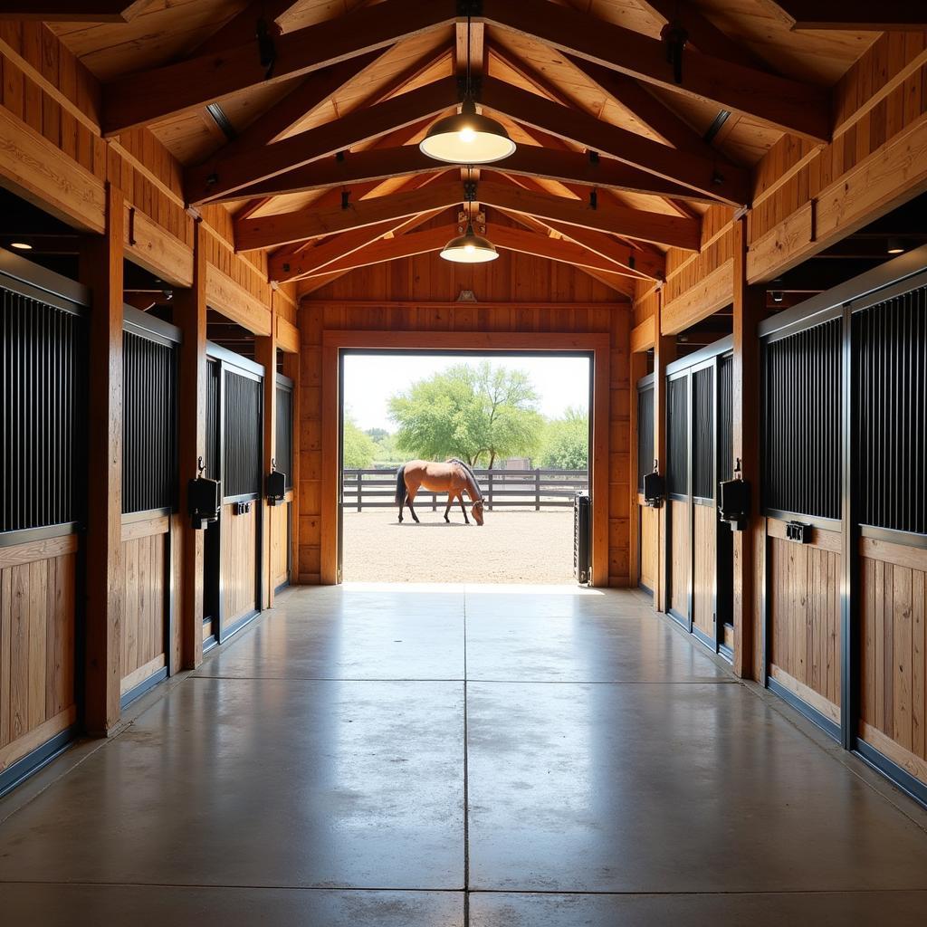 Interior of a Horse Stable in Phoenix